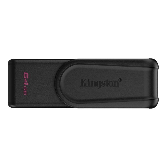 KINGSTON 64GB Portable USB 3.2 Gen 1 DataTraveler Exodia S (Black/Black)
