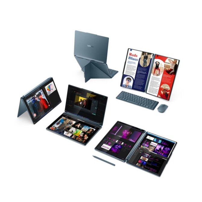 Lenovo YOGA BOOK 9 Ultra 7 255H/AI/32GB/1TB SSD/2x 14"/2,8K/OLED/Touch/120Hz/až750nitů/Pero/3r OnSite/WIN11Home/3xbundle