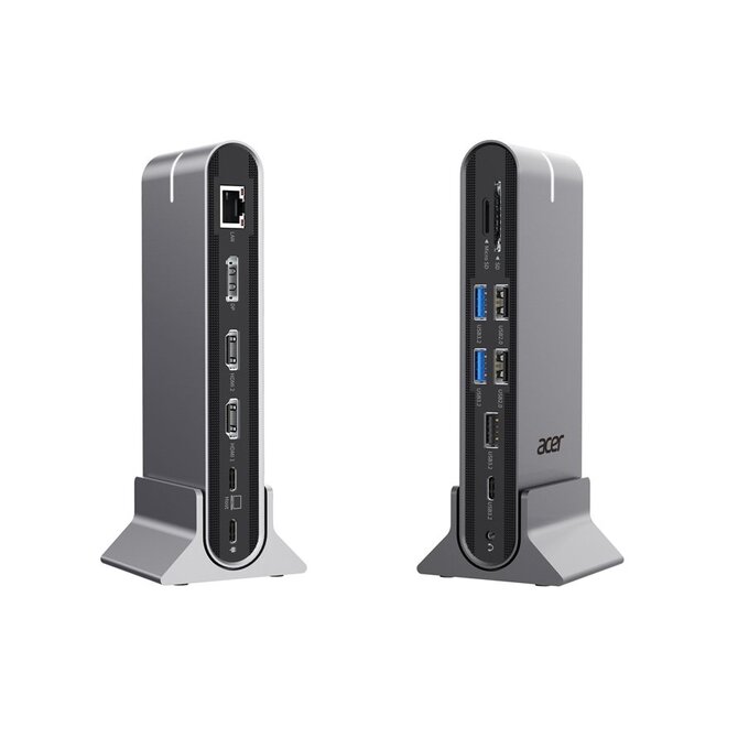Acer 15in1 Type-C Universal Docking Station : USB-C, 2x USB-A 2.0, 1x USB-A 3.2 Gen2, 1x USB-A 3.2 Gen1, 1x USB-C Gen1, 