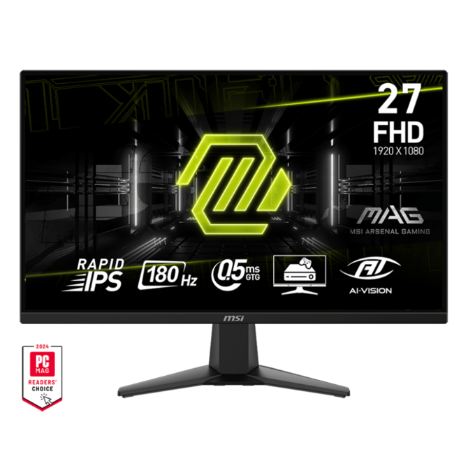 MSI Gaming monitor MAG 275F, 27" Rapid IPS/FHD/180Hz/0,5ms/2x HDMI/DP/černá
