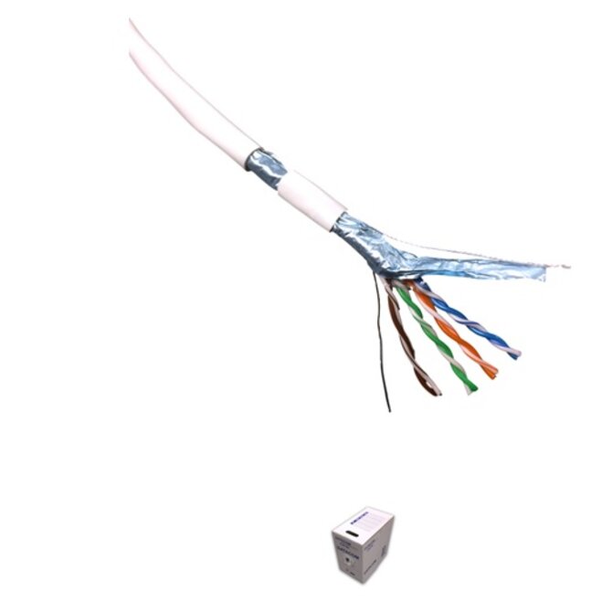 DATACOM FTP drát CAT5E PVC,Eca 305m box bílý