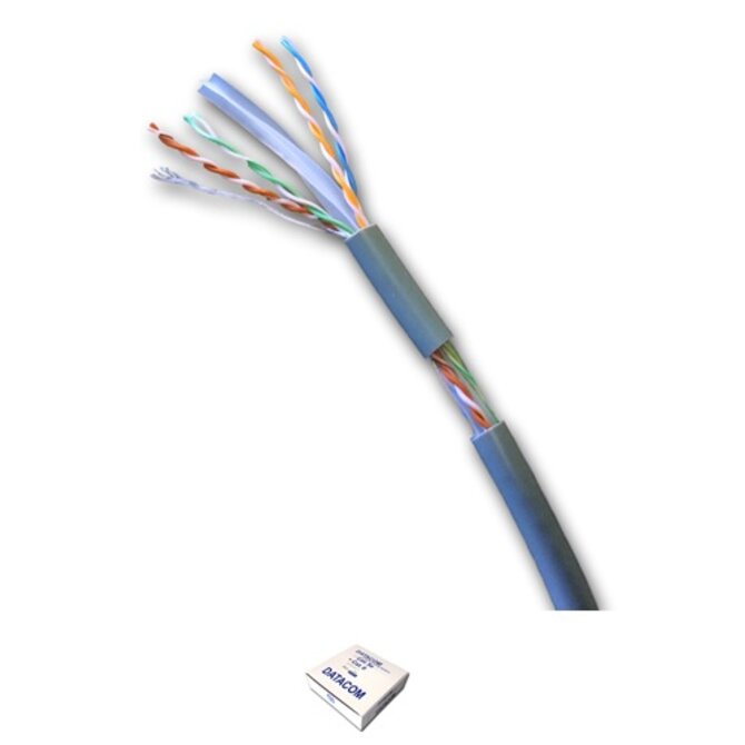 DATACOM UTP lanko CAT6  PVC 100m šedý - metráž 
