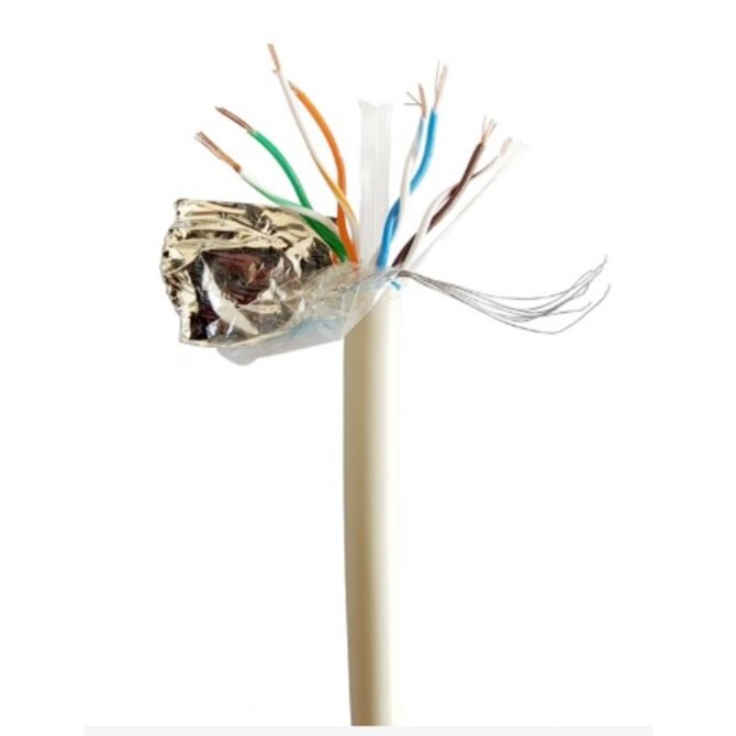 GEMBIRD síťový kabel LAN CAT6 FTP, vodiče z CCA (měděný hliník), vícedrátový, třída Eca, délka 100 m