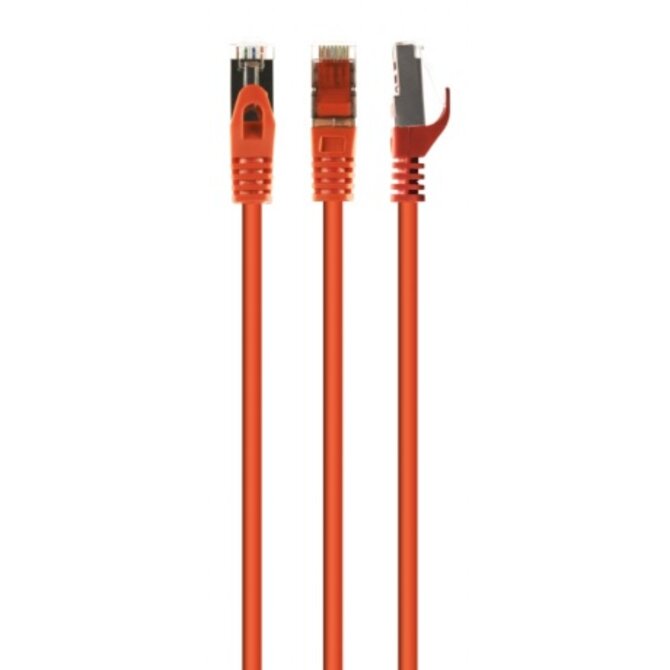 GEMBIRD S/FTP Cat. 6A LSZH patch kabel, oranžový, 1 metr