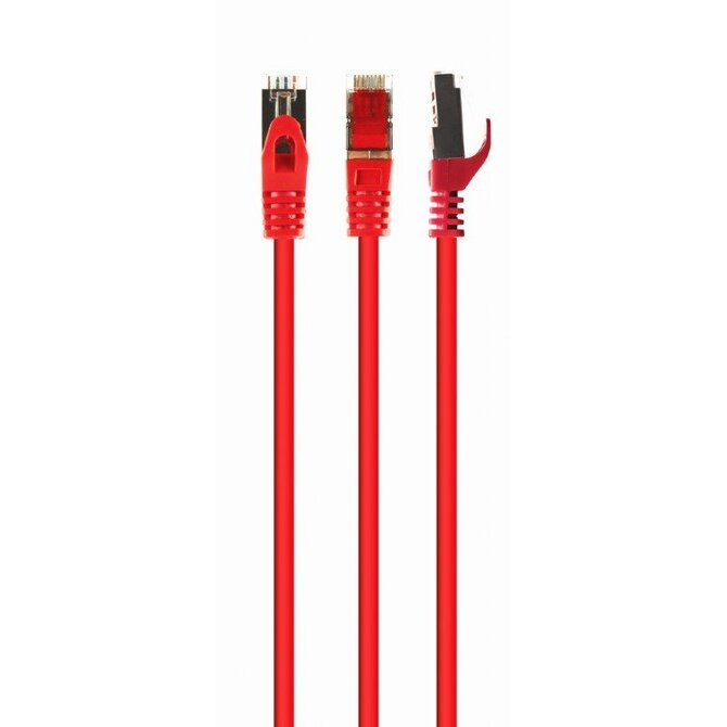 GEMBIRD S/FTP Cat. 6A LSZH patch cord červený 3m