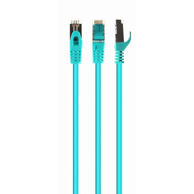 GEMBIRD S/FTP Cat. 6A LSZH patch cord zelený 1m