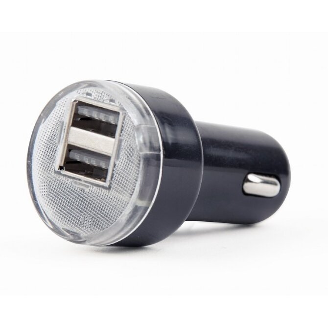 GEMBIRD 2portová USB nabíječka do auta, 2,1A černá