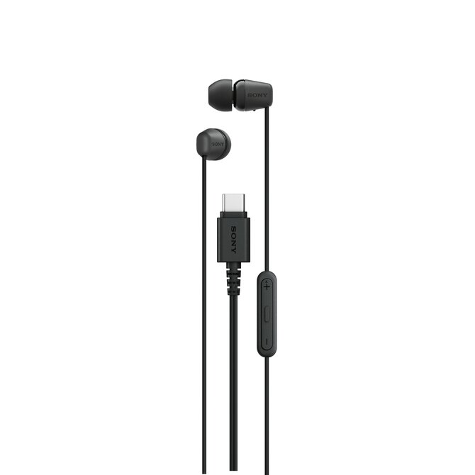 SONY MDR-EX15C - Sluchátka do uší - černá, USB-C
