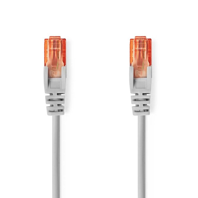 Nedis CCGL85230GY150 - Síťový kabel CAT6 U/UTP | RJ45 Zástrčka - RJ45  Zástrčka | 15.00 m | Kulatý | PVC | Šedá