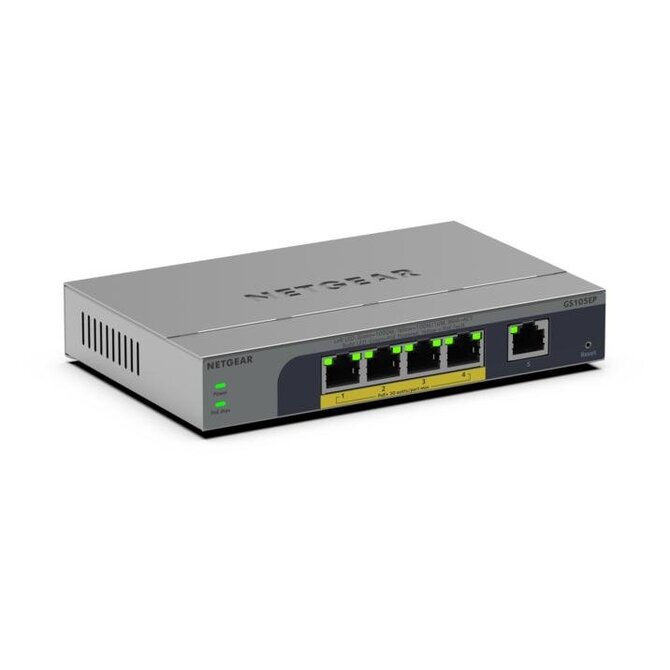 Netgear 5PT GIGABIT UNMANAGEABLE PLUS SWITCH W/ POE+ 