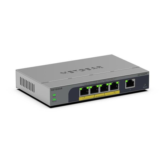 Netgear 5PT GIGABIT UNMANAGEABLE PLUS SWITCH W/ POE+ 