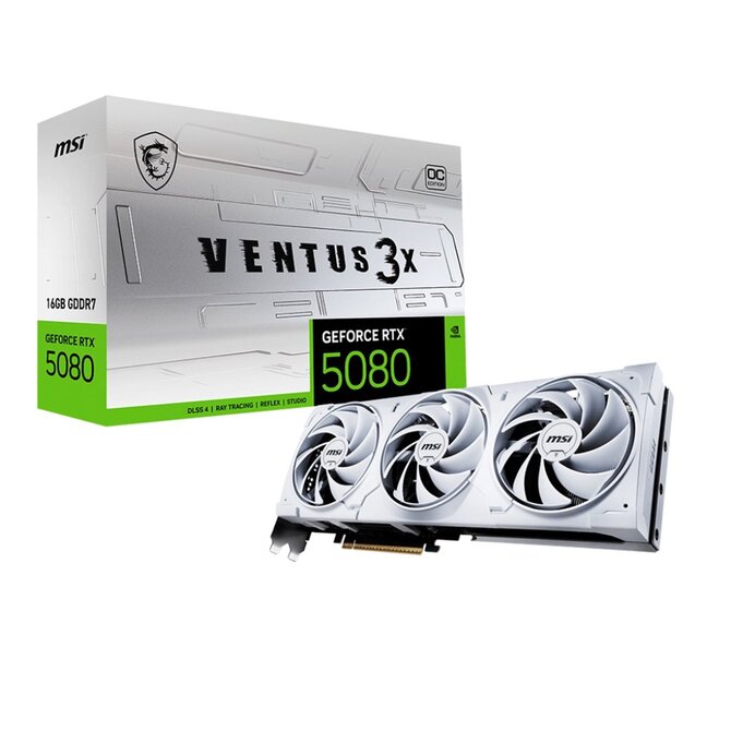 MSI GeForce RTX 5080 VENTUS 3X WHITE/OC/16GB/GDDR7