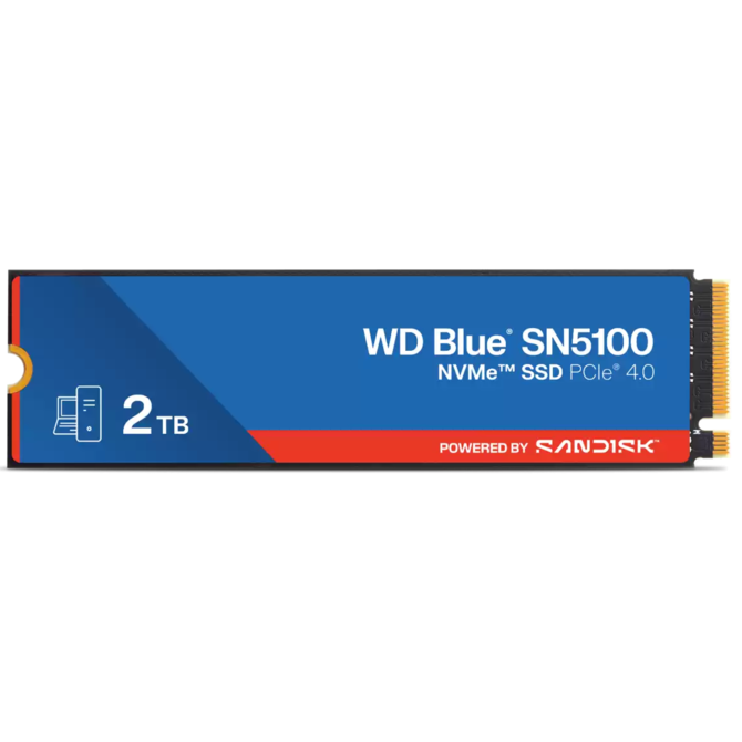 WD BLUE SSD NVMe 2TB WDS200T5B0E PCIe SN5100, Gen4, (R:7100, W:6700MB/s)