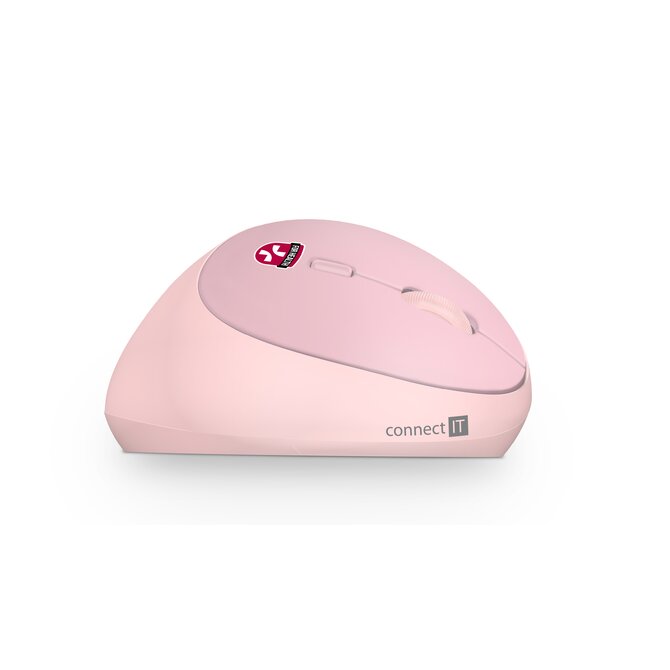 CONNECT IT FOR HEALTH LADIES PINK ergonomická vertikální myš, bezdrátová