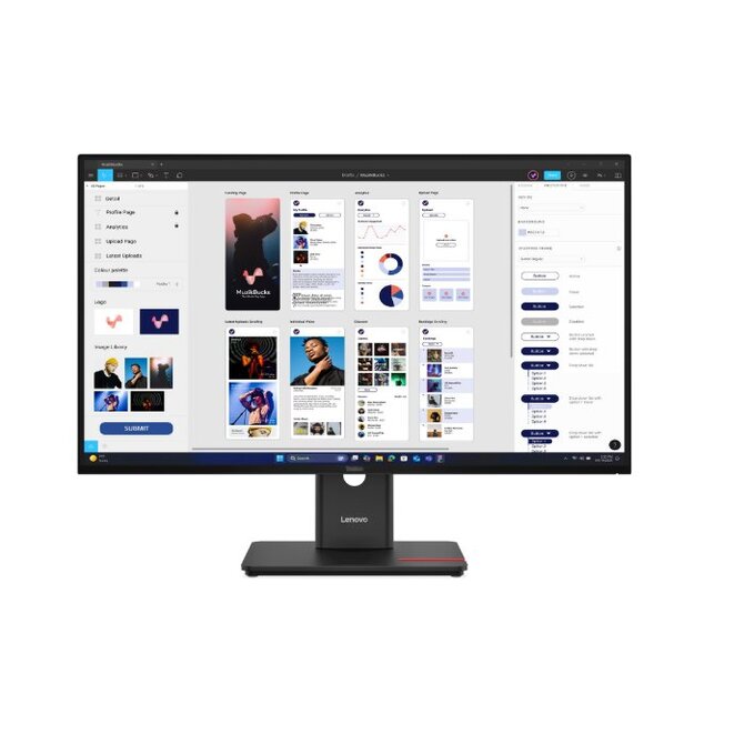 Lenovo LCD T32ud-40 31,5" IPS/3840x2160/6ms/350nits/3x USB-C/HDMI/DP/3x USB-A/RJ45/Pivot/Výškově nastavitelný/VESA/černá