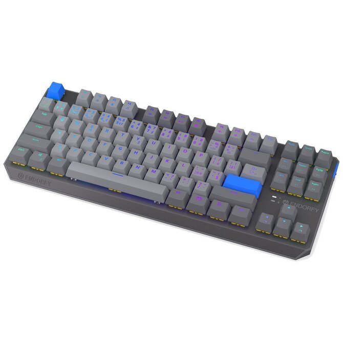 Endorfy Thock V2 TKL Wireless Klávesnice,herní,bezdrátová,mechan.,Endorfy Yellow,CZ/SK layout,TKL,ARGB,hliník.,BT,2,4GHz USB,šedá