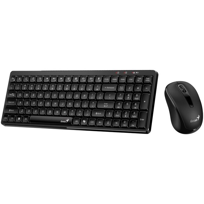 Genius LuxeMate Q8100 Set klávesnice a myši, bezdrátový, CZ+SK layout, 2,4GHz, USB přijímač, černý