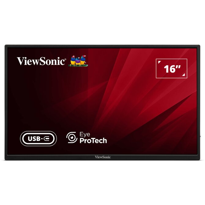 Viewsonic VA1650 přenosný 16" 1920x1080@60Hz/250cd/7ms/60Hz/HDMI/USB-C/Repro