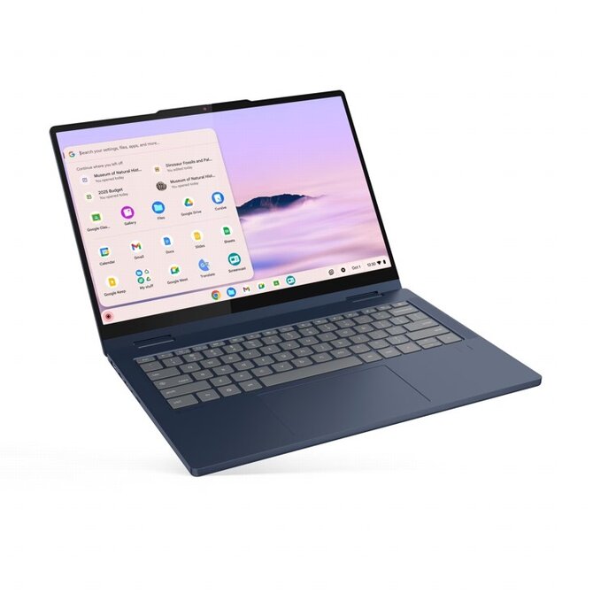 Lenovo Chromebook Plus 2in1   Core 3 N355/8GB/UFS 256GB/14"/WUXGA/OLED/TOUCH/300nitů/Pero/65W/ChromeOS HR/modrá