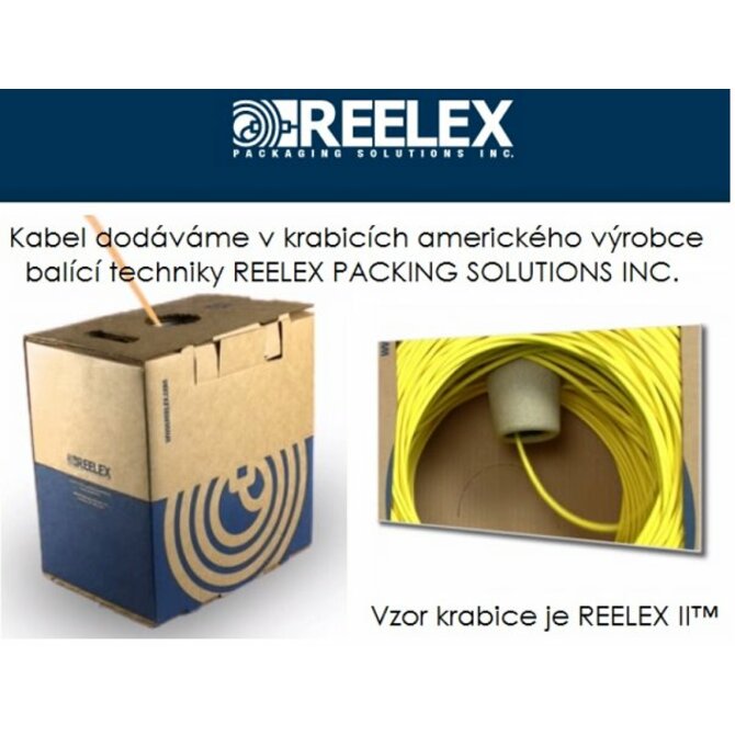 UTP kabel (drát) Cat5e PVC šedý, bal.305m Standard, 24 AWG, plná měď