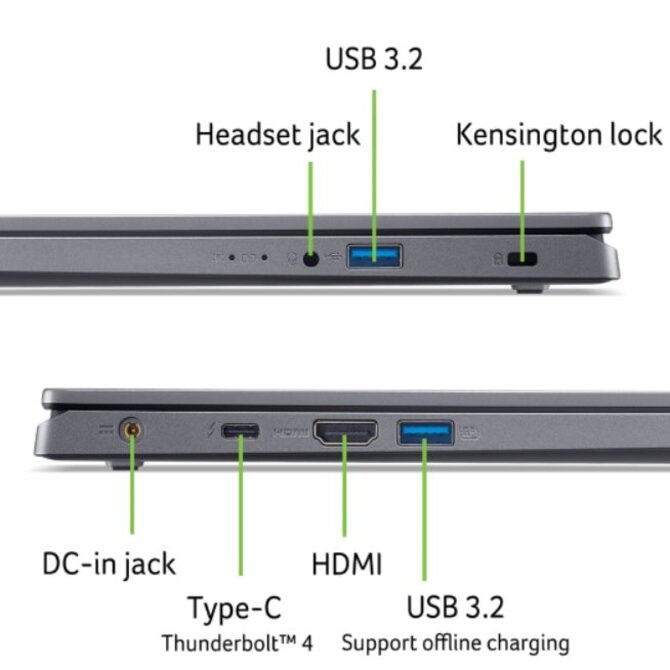 Rozbaleno Acer Aspire 15 (A15-61M-R9BR) Ryzen 5 8640HS/16GB/512GB SSD/15,6" FHD/Win11 Home/šedá