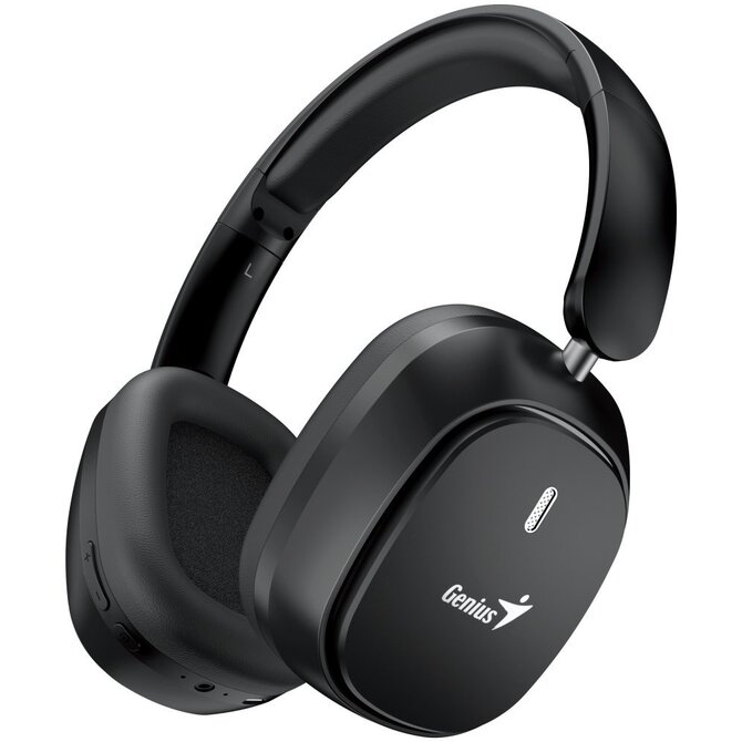 Genius HS-820BT Headset, náhlavní, bezdrátový, skládací, mikrofon, 40mm měniče, BT 5.4, 22h výdrž, USB-C,3.5mm jack,čer.