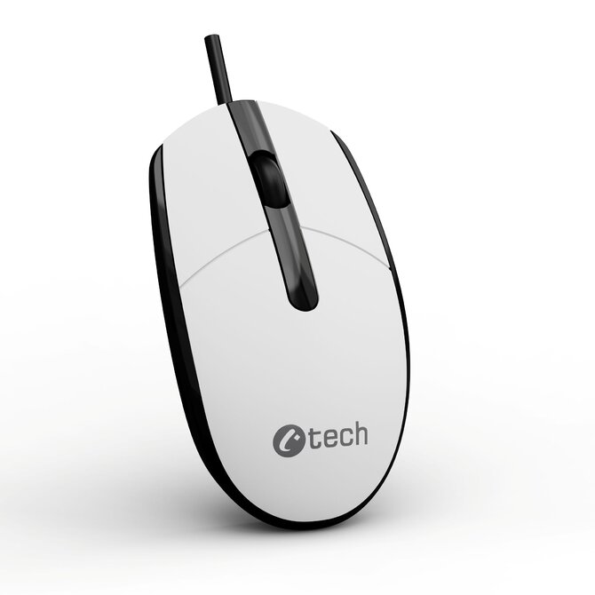 C-TECH myš WM-10, USB, 1200 DPI, bílo-černá