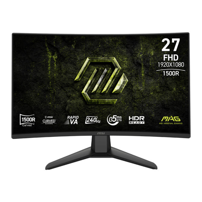MSI Gaming monitor MAG 274CF X24, 27" Rapid VA zakřivený/FHD/240Hz/0,5ms/2xHDMI/DP/černá