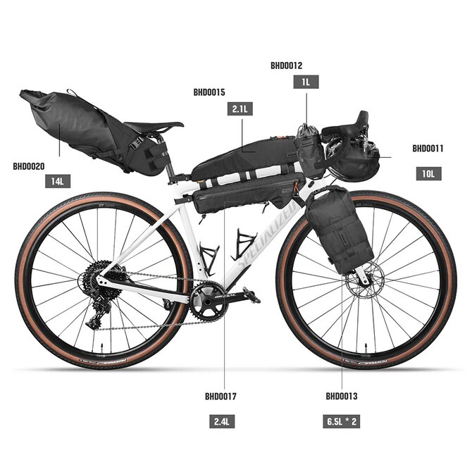 Bikepackingová sada Rhinowalk Wilderness B - černá