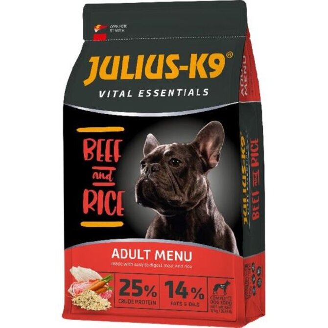 JULIUS K-9 HighPremium ADULT small Vital Essentials BEEF&Rice 3kg