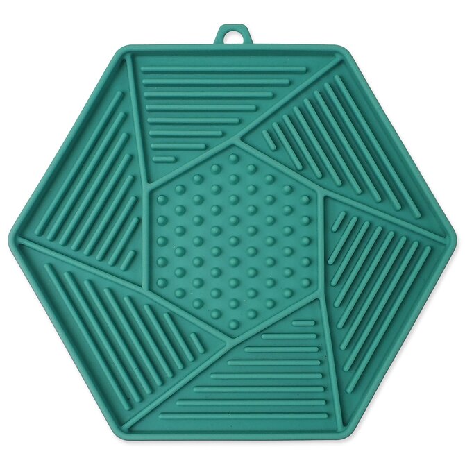 Podložka EPIC PET Lick & Snack lízací hexagon světle zelený 17 x 15cm