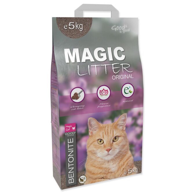 Kočkolit MAGIC LITTER Bentonite Original Flowers 5kg