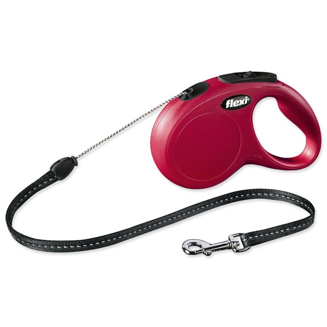 Vodítko FLEXI Classic New lanko červené S - 5 m