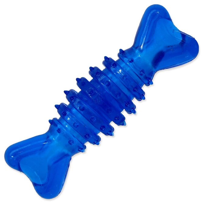 Hračka DOG FANTASY kost gumová modrá 12 cm