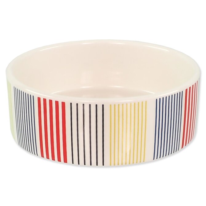 Miska DOG FANTASY keramická barevné pruhy 12,5 cm 0.28l