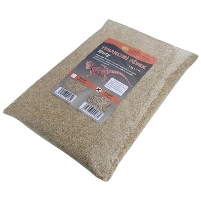 TERARIJNÍ PÍSEK ŽLUTÝ 4KG HRUBÝ ROBIMAUS