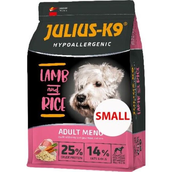 JULIUS K-9 HighPremium ADULT SMALL Hypoallergenic LAMB&Rice 3kg