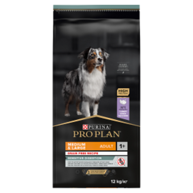 PRO PLAN MEDIUM & LARGE ADULT SENSITIVE DIGESTION Grain Free krůta 12kg