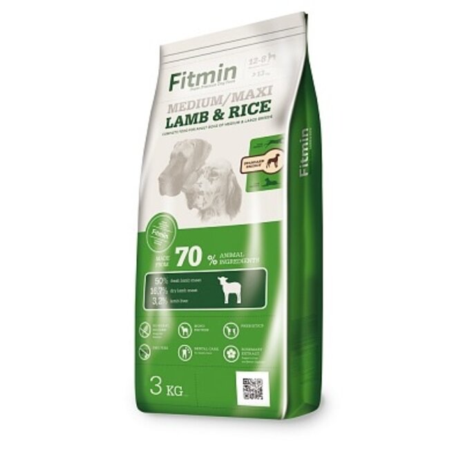 Fitmin dog Medium Maxi Lamb&Rice 3kg