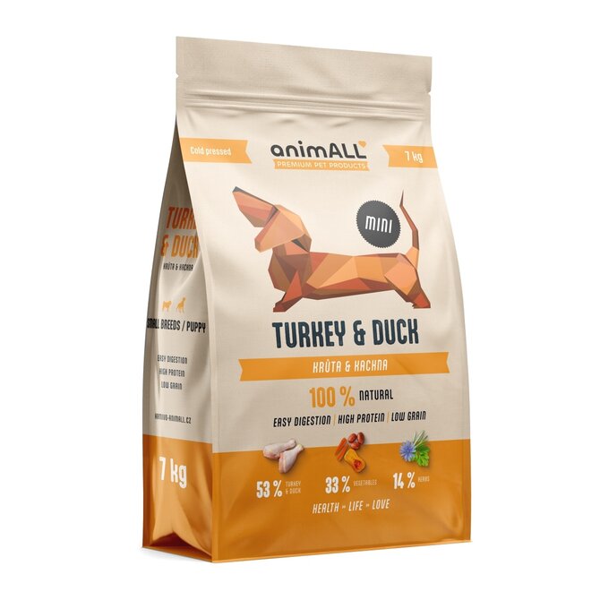 animALL Mini Turkey & Duck 7 kg