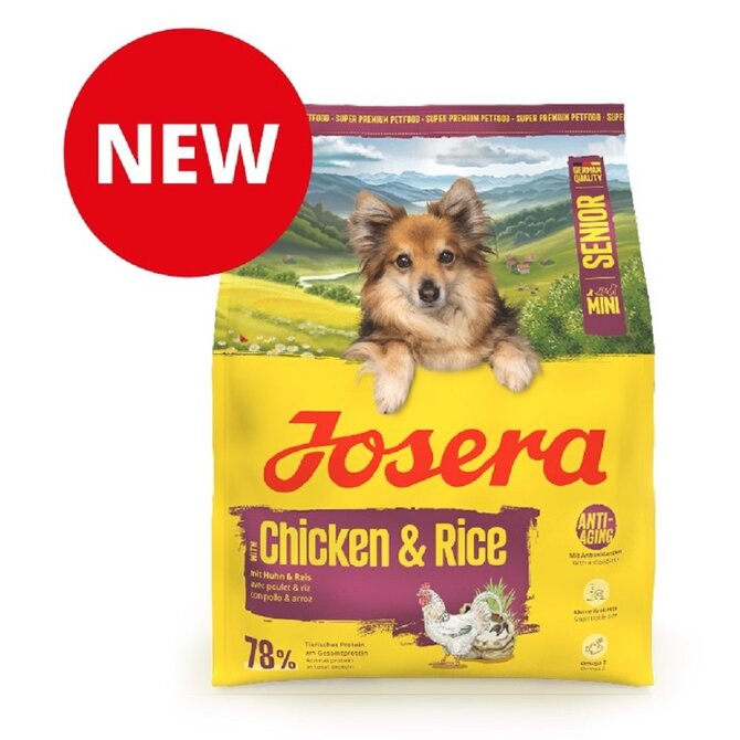 Josera 3kg Mini Senior with Chicken & Rice dog