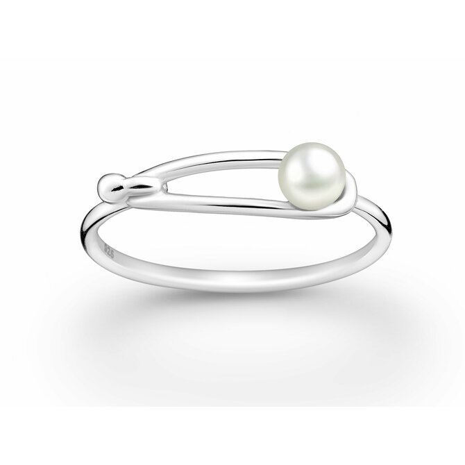 Bangles.cz Prsten Sladkovodní Perla stříbro 925 Velikost: 5 - 1,5 cm (EU 49 - 50)
