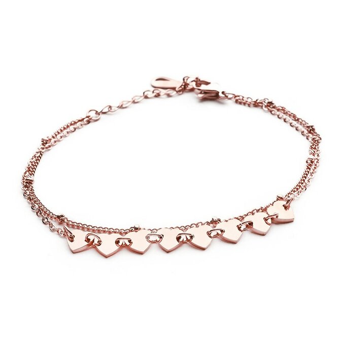 Bangles.cz Náramek chirurgická ocel Flame Heart rose gold růžové zlato, chirurgická ocel