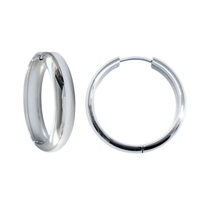 Bangles.cz Náušnice široké Kruhy 2772 stříbrná, chirurgická ocel