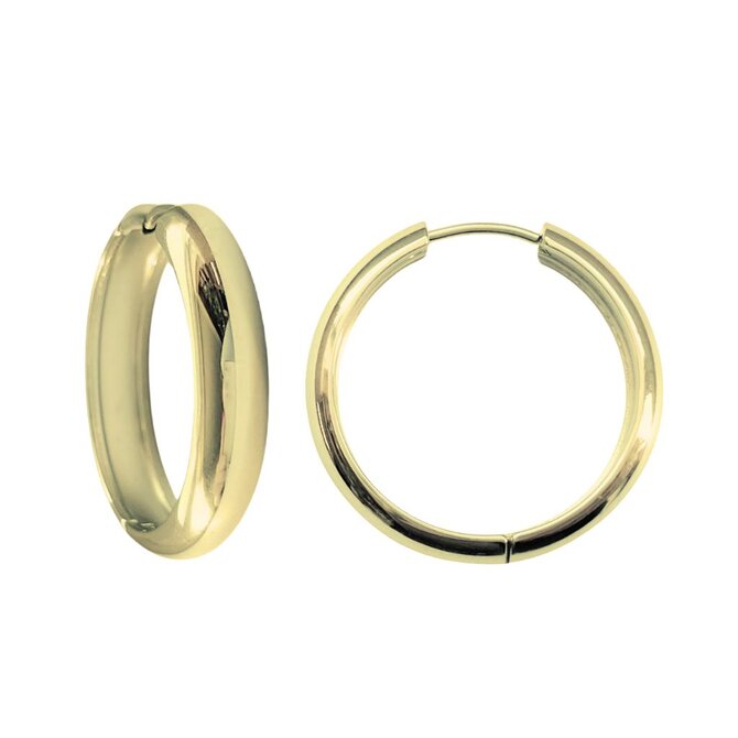 Bangles.cz Náušnice široké Kruhy_gold 2772 zlatá, chirurgická ocel