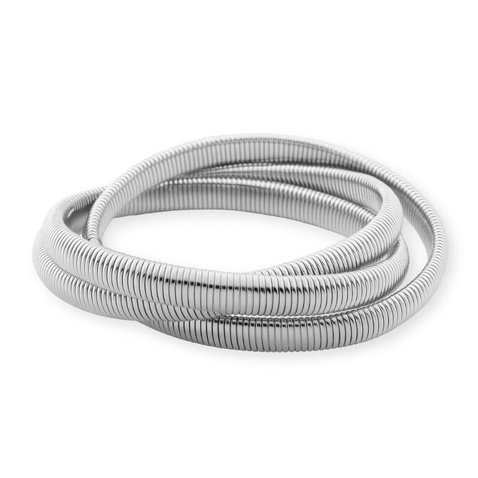 Náramek chirurgická ocel Flex Trio 594 stříbrná, nerezová ocel