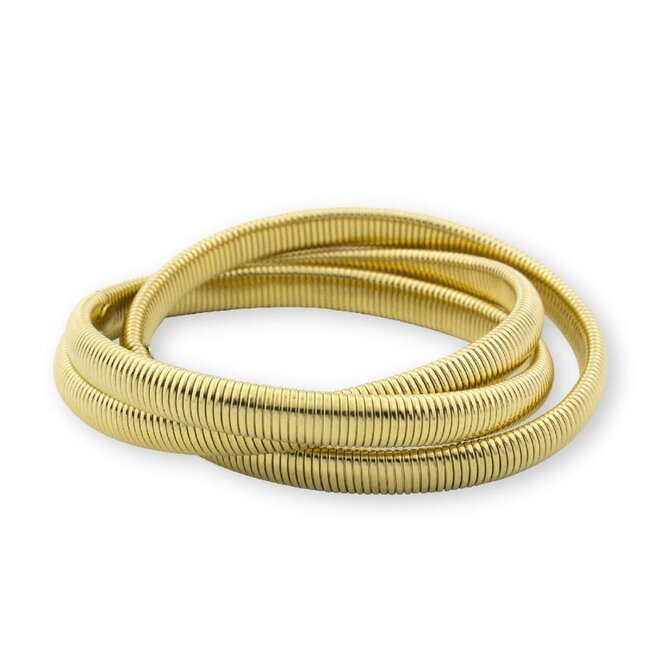Náramek chirurgická ocel Flex Trio Gold 594 zlatá, nerezová ocel