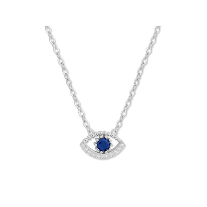 Náhrdelník Evil eye stříbro 925 stříbrná, rhodiované stříbro