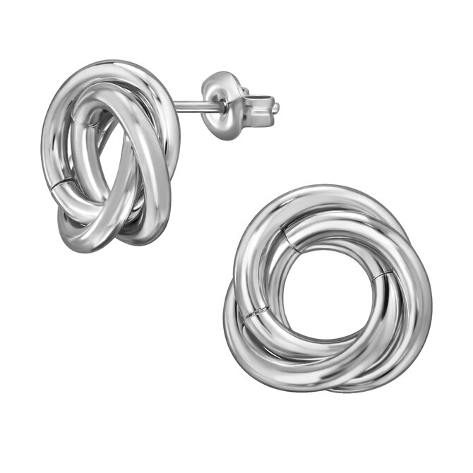 Náušnice Knots 3082 stříbrná, chirurgická ocel