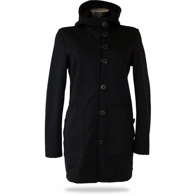 Dámský kabát propínací s kapucí Barrsa Princess Coat Black
